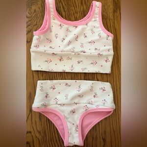 LainSnow Pink and White Floral Kids Set